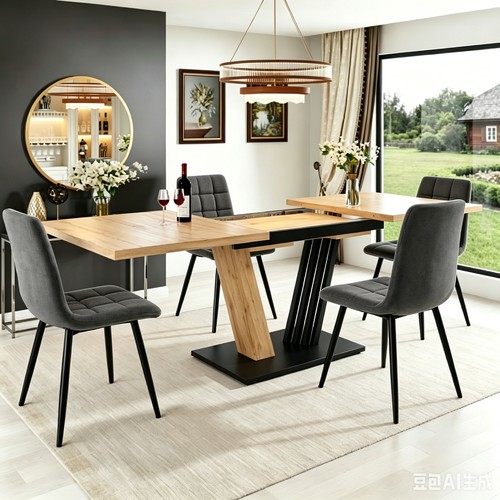 Extendable dining table and - table, 4