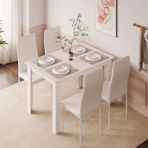 White dining table and - white, 4