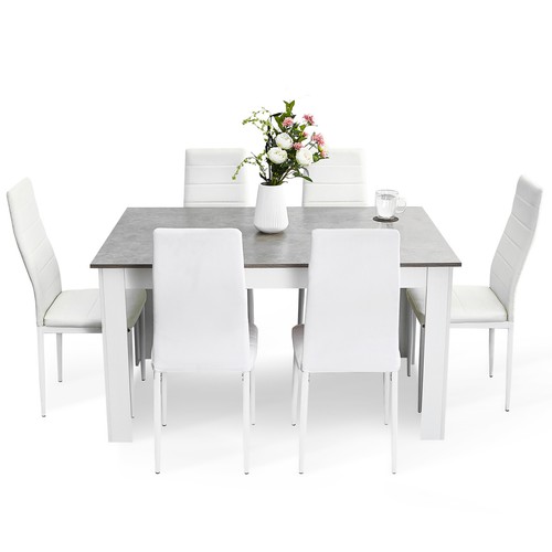 Mondeer 7pcs dining set - set, grey