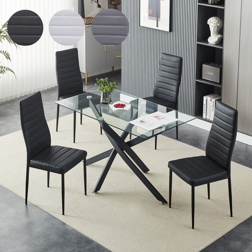 Dining table and - chairs, set