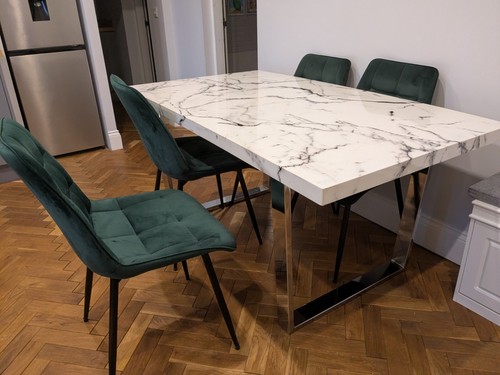 Dining table and chairs set - dining,
