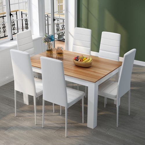 Oak dining table and white - oak,