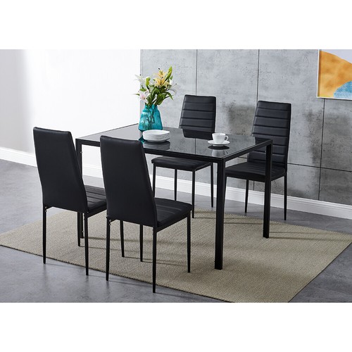 Black grey white dining - black/grey/white, table