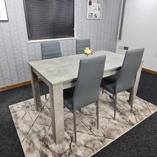 Grey Dining Table and 4 Chairs